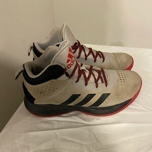 Size 6.5 Athletic Basketball Shoes Sneakers adidas Cloudfoam High Top Gray